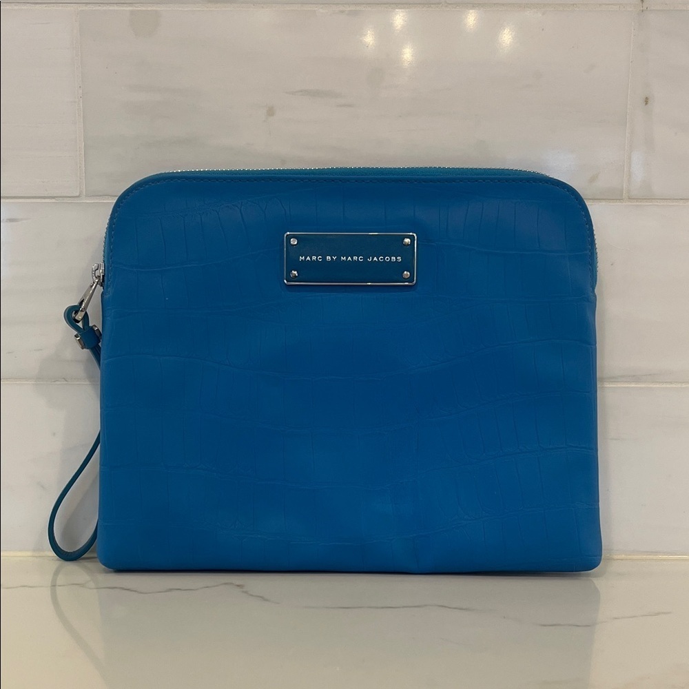 Marc by Marc Jacobs Croc-Embossed Wristlet Tablet Accessory Bag